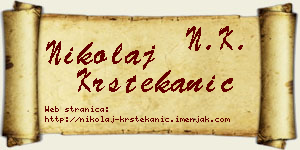 Nikolaj Krstekanić vizit kartica